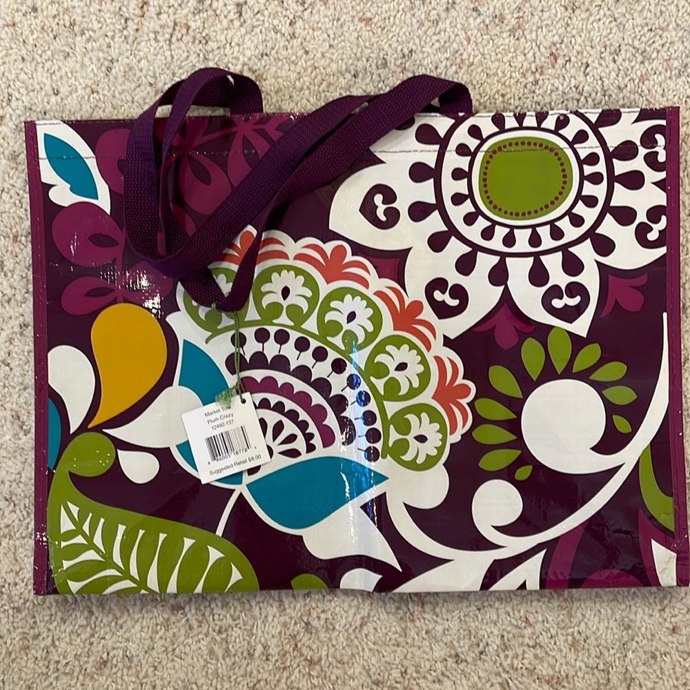 Vera Bradley market tote plum crazy